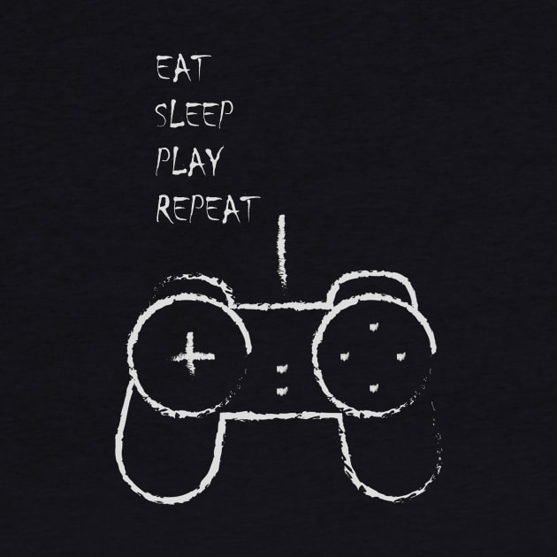 eat sleep repeat my social distancing schedule by Aleey